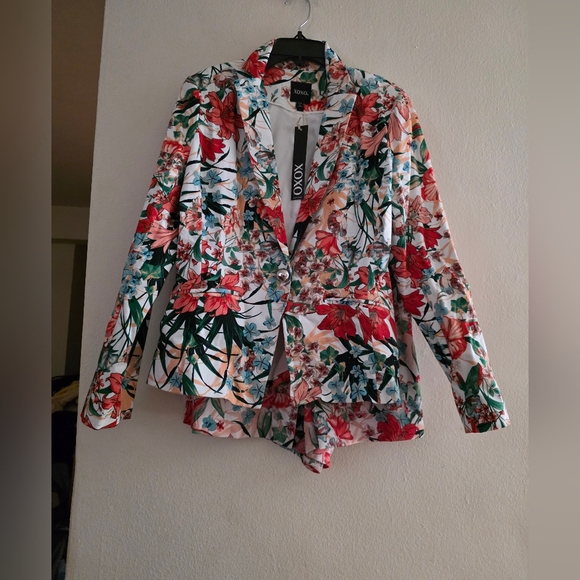 XOXO Floral Blazer Jacket Multicolored Sz S NWT. BLAZER ONLY - Picture 4 of 13
